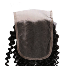 Load image into Gallery viewer, FH Q14387 raw human hair 3 pcs 10 inches hair bundles with lace closure