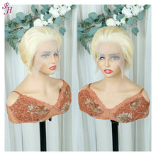 FH beautiful virgin raw human hair wig 613 blonde lace wig