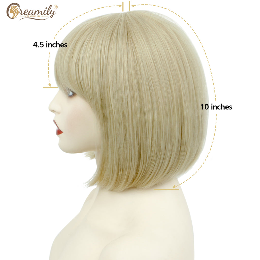 Creamily 10inches Short Bob Wig with Bangs 909