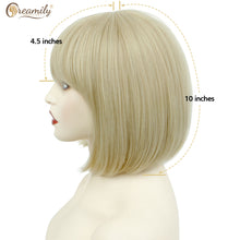 Load image into Gallery viewer, Creamily 10inches Short Bob Wig with Bangs 909