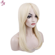FH factory price wig P12906 white long hair synthetic hair wig