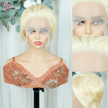 FH beautiful virgin raw human hair wig 613 blonde lace wig