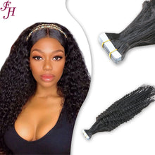 Load image into Gallery viewer, FH 100 percent original hair kinky curly tape hair extensions