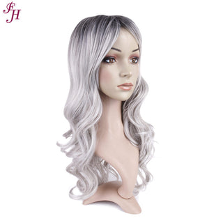 FH P12437 factory cheap body gray synthetic hair wig