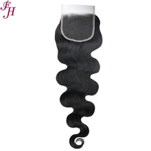 FH  human hair 4x4 body wave HD lace closure