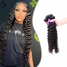 Load image into Gallery viewer, FH three pieces deep wave human hair bundles