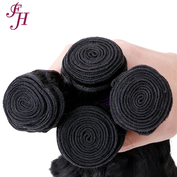 FH one piece loose deep human hair weave natural black hair bundles