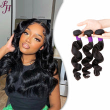 FH three pieces loose wave human hair bundles