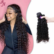 FH three pieces curly hair water wave bundles