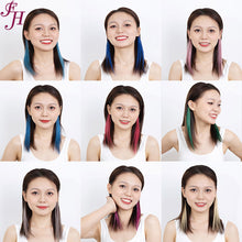 FH 2pcs one set multi colors ombre human hair clip in hair extensions