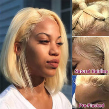 Load image into Gallery viewer, FH wholesale raw unprocessed human hair wig 613 blonde short bob wig