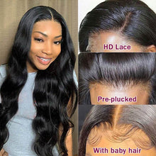 Load image into Gallery viewer, FH best human hair 13x4 hd lace human hair wig body wave lace frontal wig