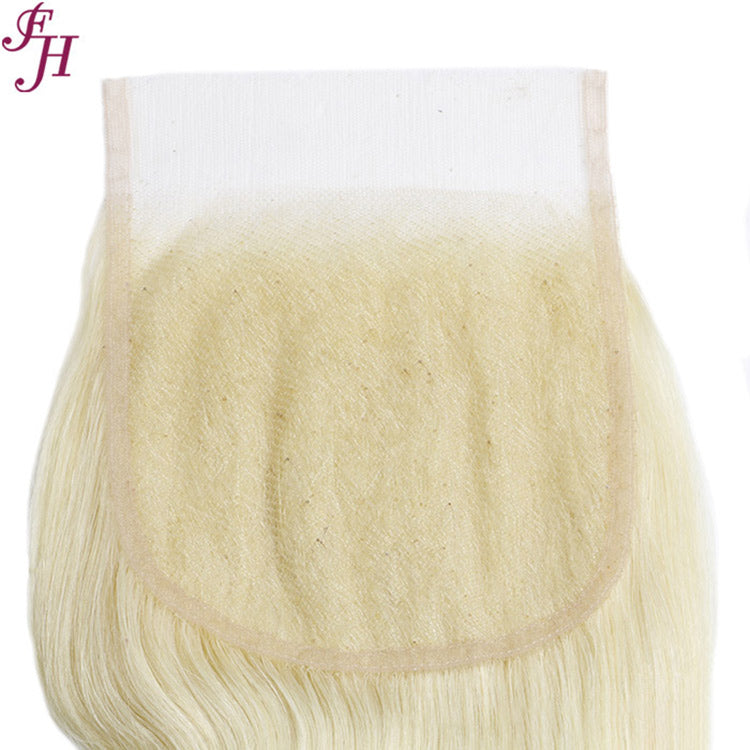 FH raw human hair 613 blonde 5x5 body wave lace closure