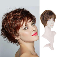 Load image into Gallery viewer, FH factory cheap wig short brown synthetic hair wig