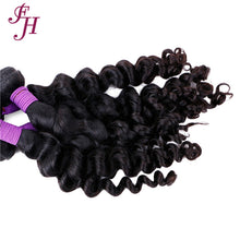 Load image into Gallery viewer, FH one piece loose deep human hair weave natural black hair bundles