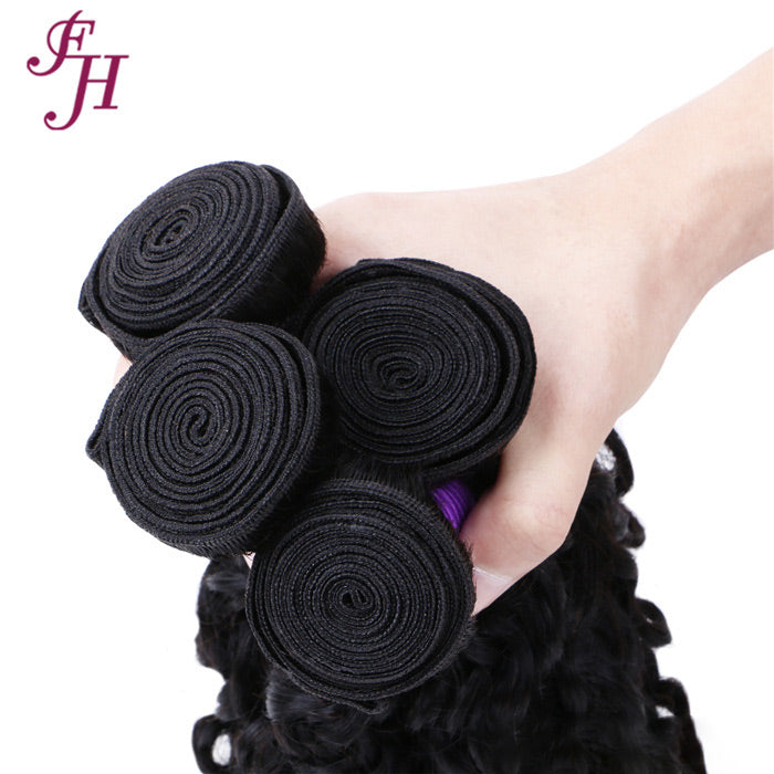 FH one piece natural human hair weave water wave hair bundles