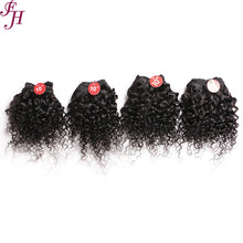 Load image into Gallery viewer, FH Q14420 cheap brazilian remy hair 4 pcs 10 inches curly hair bundles