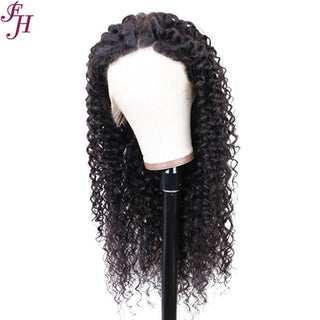 FH 13x4 lace frontal deep curly human hair wig