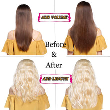 Load image into Gallery viewer, FH 613 blonde real human hair extensions clip 8 pieces clip in hair extensions