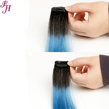 Load image into Gallery viewer, FH 2pcs one set multi colors ombre human hair clip in hair extensions