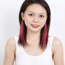 FH 2pcs one set multi colors ombre human hair clip in hair extensions