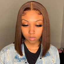 Load image into Gallery viewer, 【Nikita】FHTK chocolate brown short bob wig human hair wig