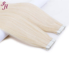 FH virgin raw human hair extensions 613 blonde tape hair extension