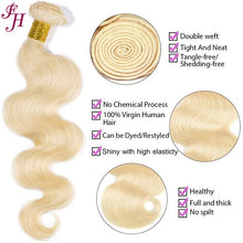 Load image into Gallery viewer, FH one piece 613 body wave human hair bundles