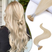 Load image into Gallery viewer, FH wholesale 613 blonde human hair i tip hair extensions
