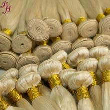 Load image into Gallery viewer, FH one piece 613 blonde human hair extensions straight hair bundles