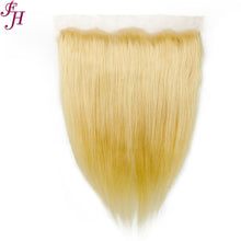 Load image into Gallery viewer, FH raw human hair 613 blonde 13x4 straight lace frontal