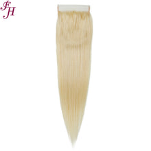 Load image into Gallery viewer, FH human hair 613 blonde 5x5 straight lace closure