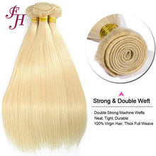 Load image into Gallery viewer, FH one piece 613 blonde human hair extensions straight hair bundles