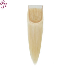Load image into Gallery viewer, FH human hair 613 blonde 5x5 straight lace closure