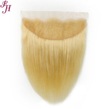 Load image into Gallery viewer, FH raw human hair 613 blonde 13x4 straight lace frontal