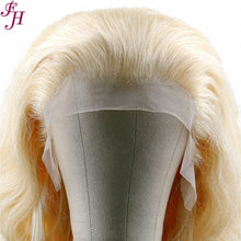 Load image into Gallery viewer, FH premade cuticle aligned hair 613 blonde body wave human hair wig 13x4 lace frontal wig