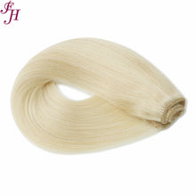 FH #60 platinum blonde real human hair extensions halo hair extensions