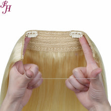 FH #60 platinum blonde real human hair extensions halo hair extensions