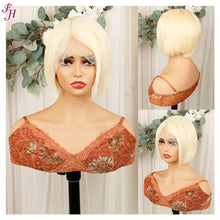 FH high quality 613 blonde short pixie human hair wig