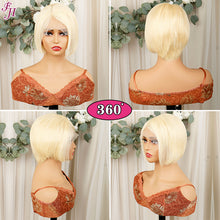 Load image into Gallery viewer, FH high quality 613 blonde short pixie human hair wig