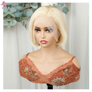 FH wholesale 613 blonde short hair human hair wig