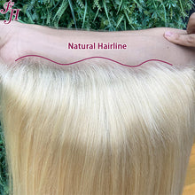 Load image into Gallery viewer, FH raw unprocessed human hair wig 613 blonde 13x4 straight lace frontal wig