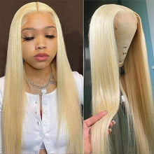FH 100 percent human hair 613 blonde straight hair wig