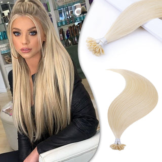 FH high quality 613 blonde human hair u tip hair extensions