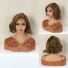 Load image into Gallery viewer, FH P13854 ombre color short wavy T part lace synthetic wig