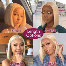 Load image into Gallery viewer, FH wholesale raw unprocessed human hair wig 613 blonde short bob wig