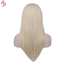 FH factory price wig P12906 white long hair synthetic hair wig