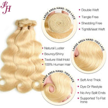 Load image into Gallery viewer, FH one piece 613 body wave human hair bundles