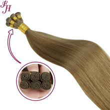 FH high quality cooper color human hand tied weft hair extensions