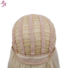 FH factory price wig P12906 white long hair synthetic hair wig
